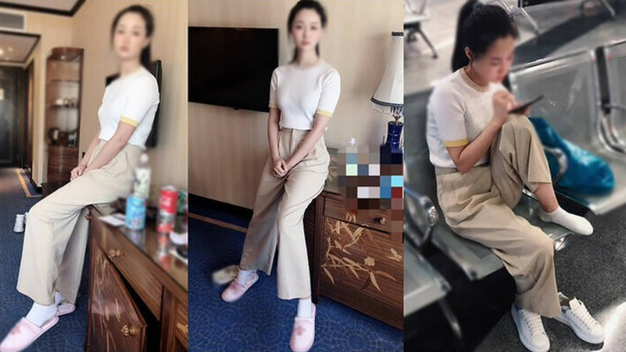 白色棉襪控性癖小夥套路坐臺少婦,聲稱只做大保健,剛擼射,套路藥倒拿棉襪腳再擼壹發